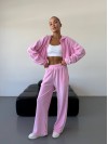 Жіночий велюровий костюм рожевого кольору 34441