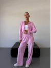 Жіночий велюровий костюм рожевого кольору 34441