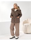 Жіночий зимовий (лижний) костюм куртка+штани кавового кольору 35875